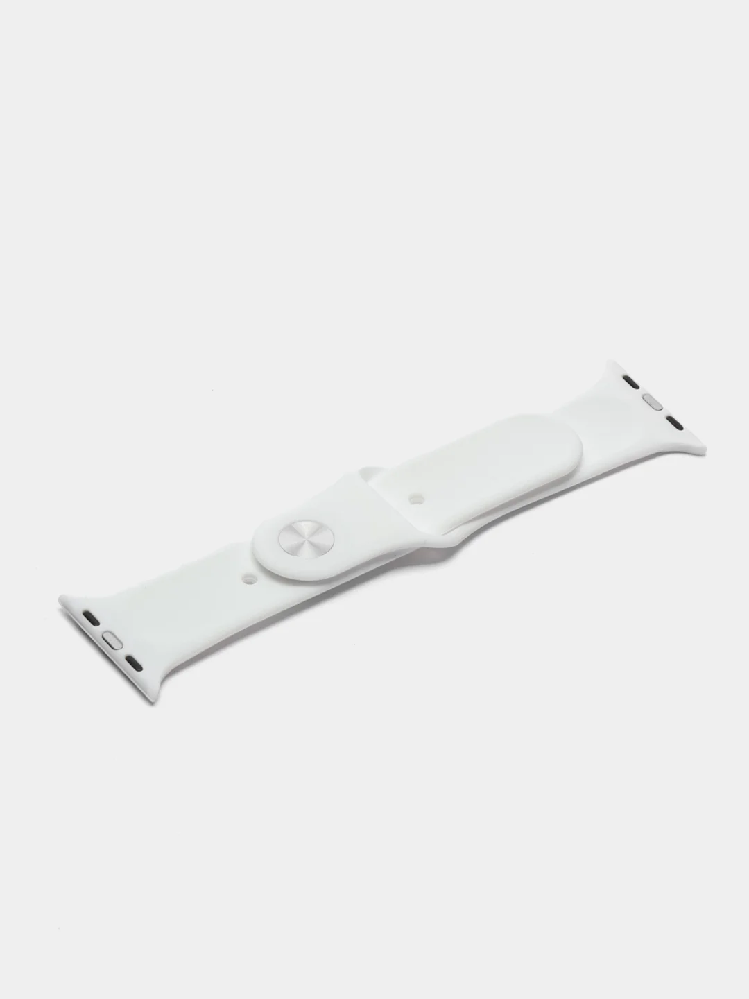 Белый силиконовый ремешок для Apple Watch 3, 4, 5, 6, SE , 7 на 38/42/40/44 (эпл вотч)