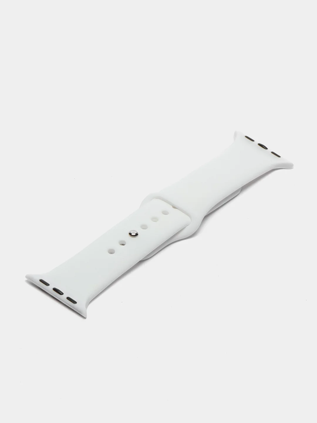Белый силиконовый ремешок для Apple Watch 3, 4, 5, 6, SE , 7 на 38/42/40/44 (эпл вотч)