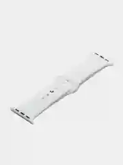 Белый силиконовый ремешок для Apple Watch 3, 4, 5, 6, SE , 7 на 38/42/40/44 (эпл вотч)