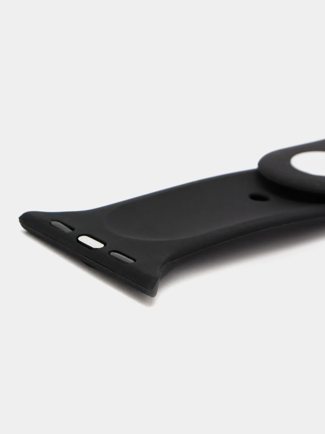 Черный силиконовый ремешок для Apple Watch 3, 4, 5, 6, SE , 7 на 38/42/40/44 (эпл вотч)