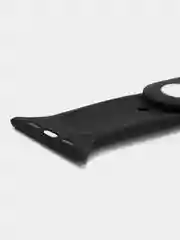 Черный силиконовый ремешок для Apple Watch 3, 4, 5, 6, SE , 7 на 38/42/40/44 (эпл вотч)