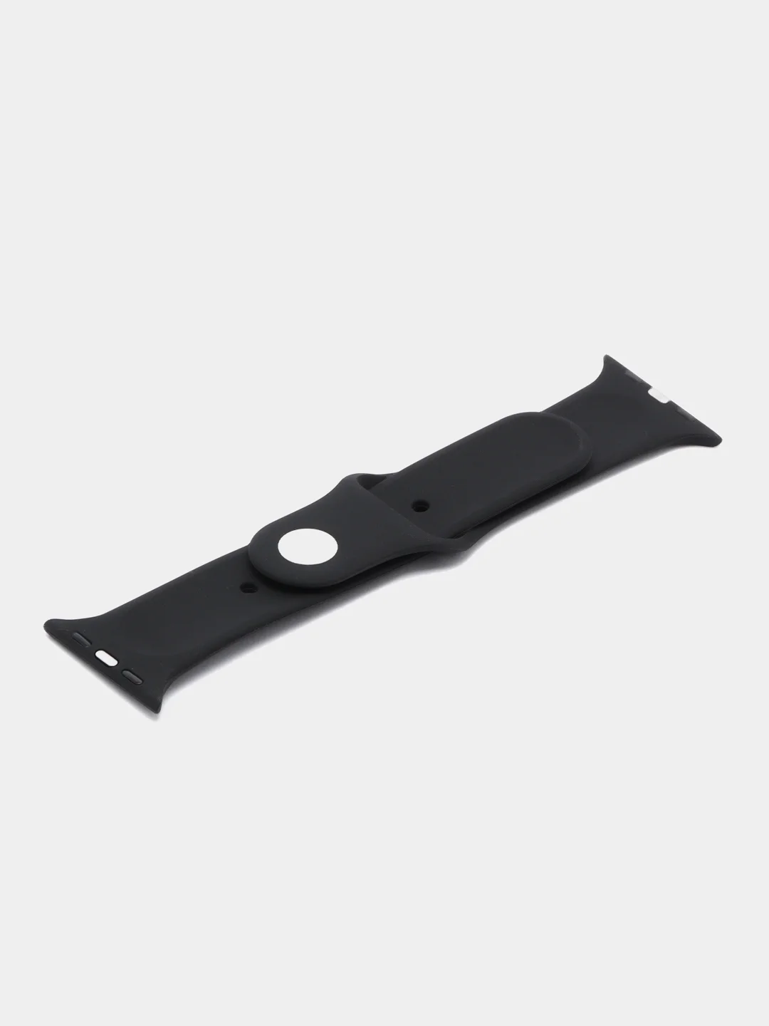 Черный силиконовый ремешок для Apple Watch 3, 4, 5, 6, SE , 7 на 38/42/40/44 (эпл вотч)