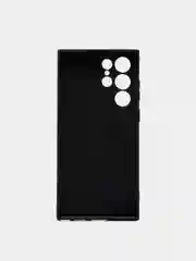 Угольный чехол Samsung Galaxy S22 Ultra, Самсунг Галакси С22 Ультра силиконовый, матовый, черный