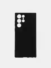 Черный чехол Samsung Galaxy S22 Ultra, Самсунг Галакси С22 Ультра силиконовый, матовый, черный