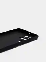 Угольный чехол Samsung Galaxy S22 Ultra, Самсунг Галакси С22 Ультра силиконовый, матовый, черный