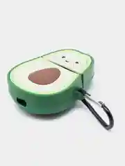 Лайм чехол для беспроводных наушников Apple AirPods 1/2, с карабином, силиконовый