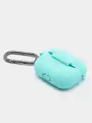 Бирюзовый силиконовый чехол для наушников AirPods Pro с карабином