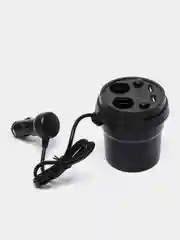 Разветвитель прикуривателя в подстаканник, 2 гнезда с 2 USB-портами