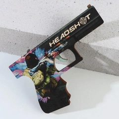 Деревянный пистолет Headshot Хэдшот, резинкострел