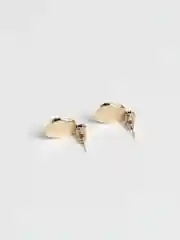 Белый серьги со стразами,  гвоздики