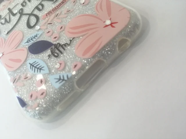 Силиконовый усиленный со стразами и рисунком huawei P20lite