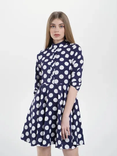 Женское платье в горох (42-44)