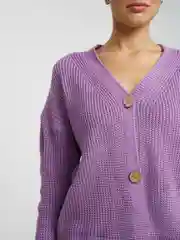 Сиреневый кардиган женский oversize