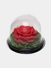 Розовый букет из мыла, в куполе, подарок на 8 марта