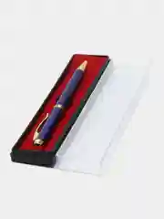 Ручка шариковая, в пластиковом футляре, с золотистыми вставками
