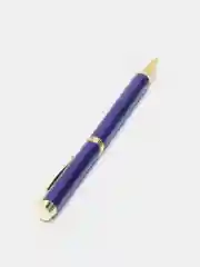 Ручка шариковая, в пластиковом футляре, с золотистыми вставками