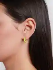 Серьги с переплетом, зеленые