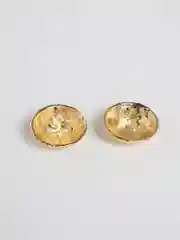 Круглые серьги, объемные, текстурные