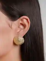 Круглые серьги, объемные, текстурные