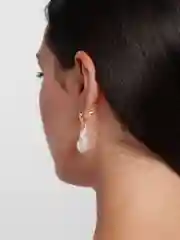 Серьги с массивной жемчужиной, сережки