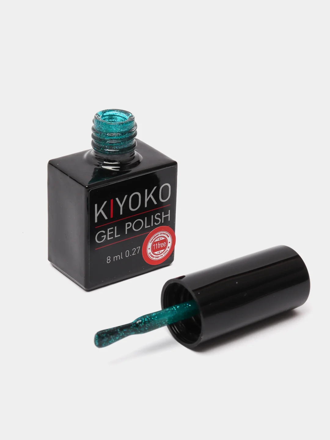Гель лак для ногтей, гель-лак KIYOKO Brilliance 10g, синий, зеленый, с блестками