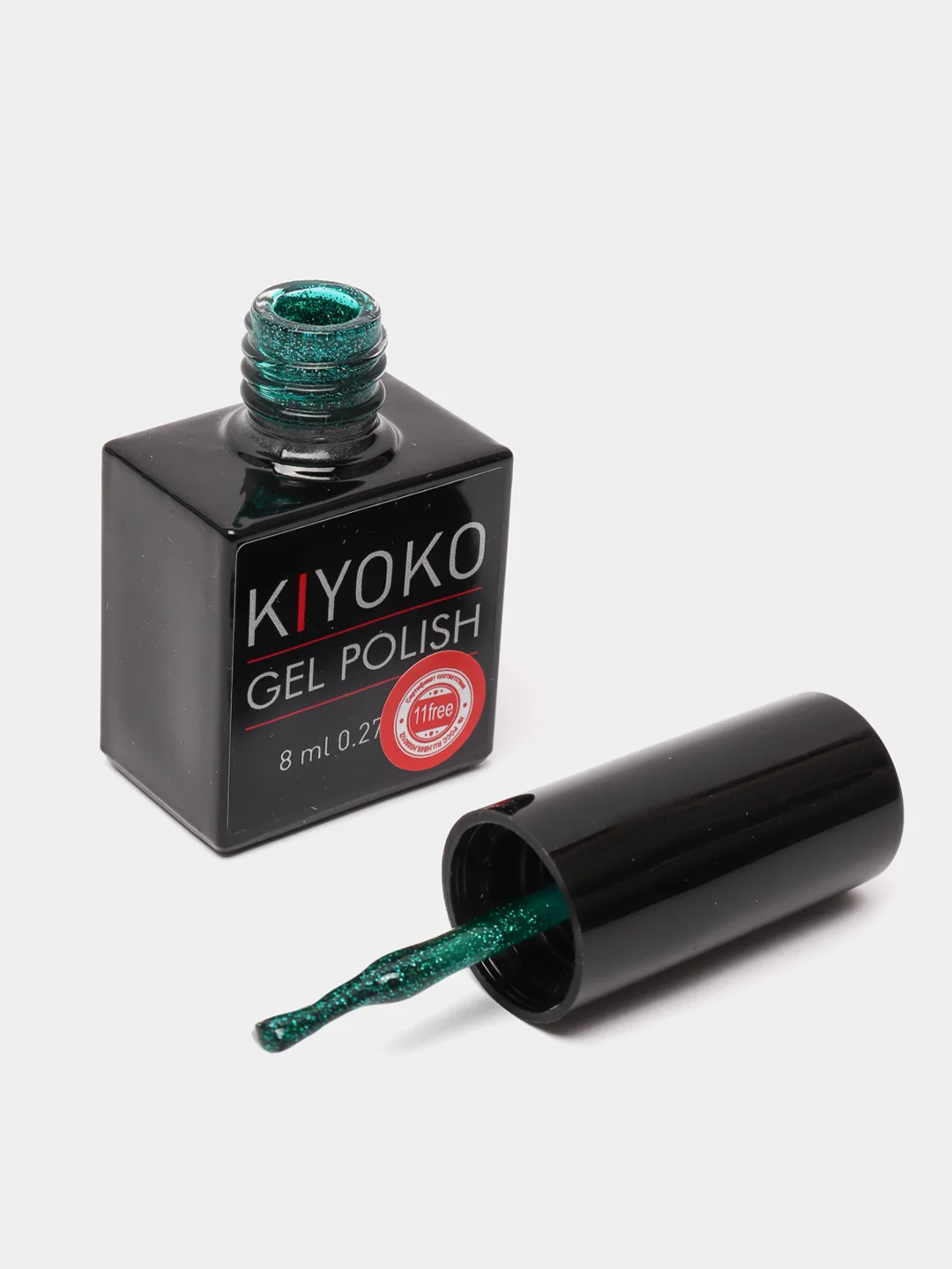 Гель лак для ногтей, гель-лак KIYOKO Brilliance 10g, синий, зеленый, с блестками