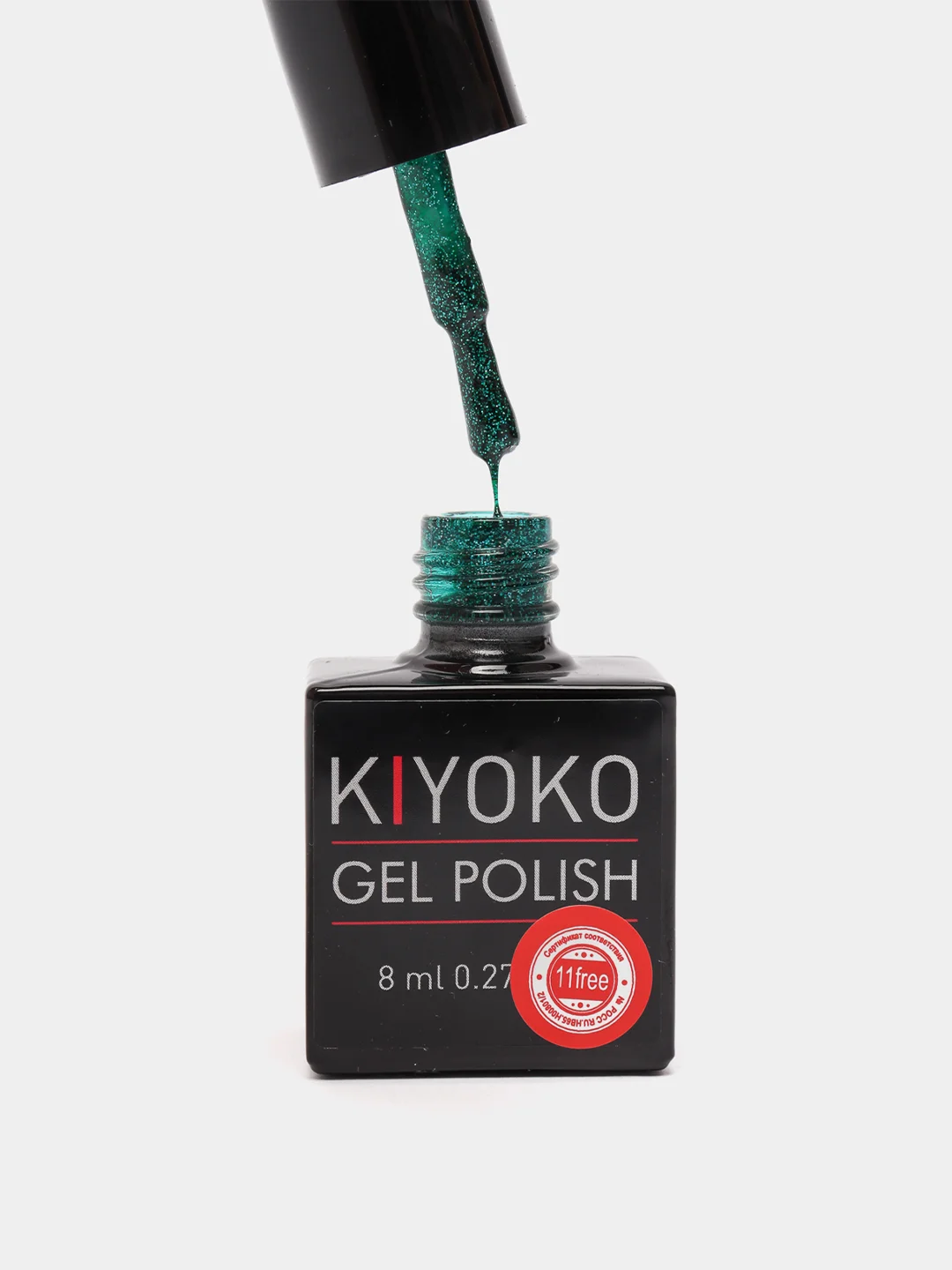 Гель лак для ногтей, гель-лак KIYOKO Brilliance 10g, синий, зеленый, с блестками