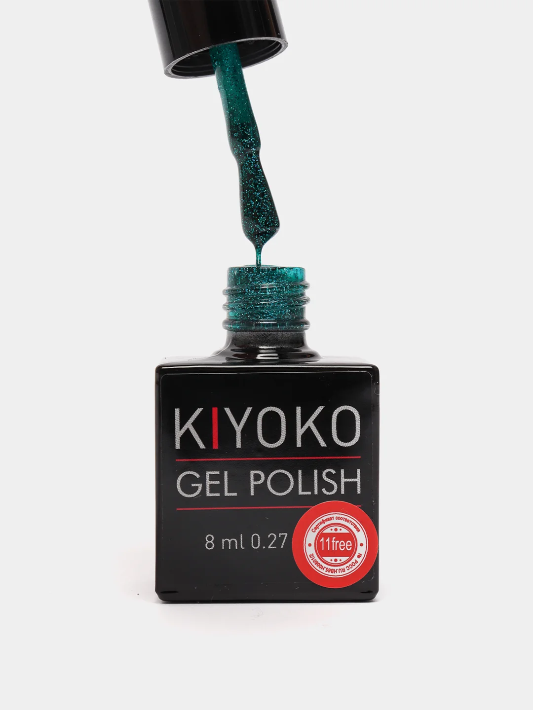 Гель лак для ногтей, гель-лак KIYOKO Brilliance 10g, синий, зеленый, с блестками