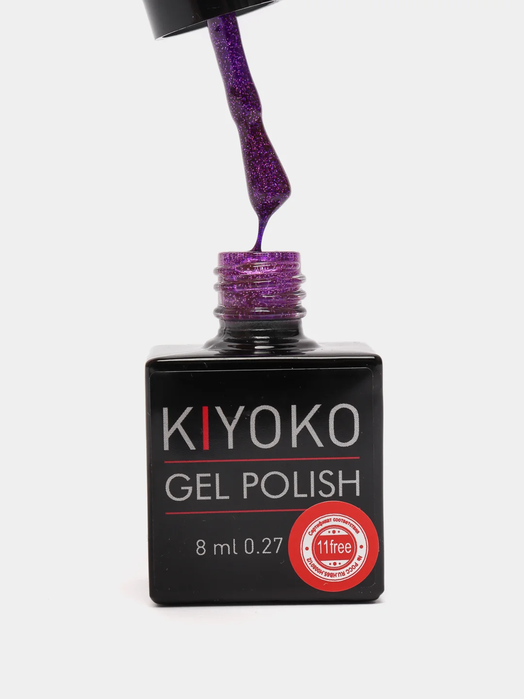 Гель лак для ногтей, гель-лак KIYOKO Brilliance 10g, синий, зеленый, с блестками