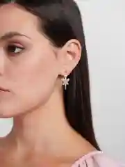 Женские серьги конго со стразами, большие серьги круглые, сережки
