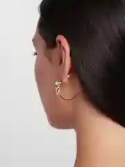 Женские серьги конго со стразами, большие серьги круглые, сережки