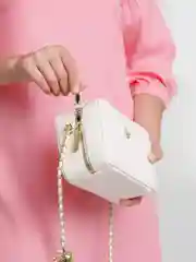 Кремовый сумка женская, через плечо