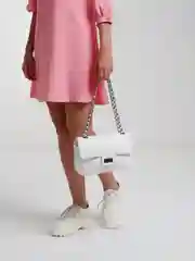 Белый сумка женская кросс боди