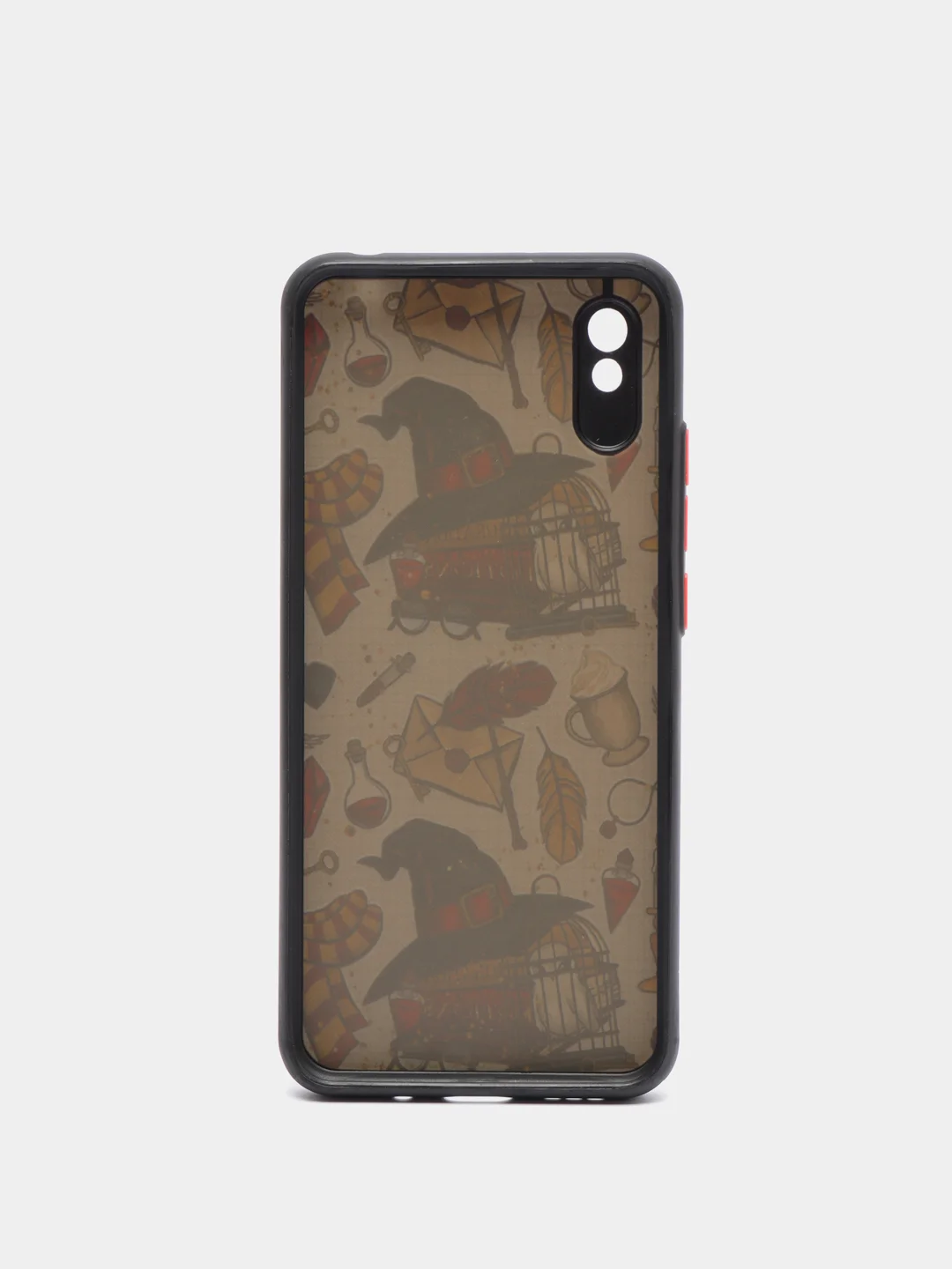 Тёмно-бордовый чехол с рисунком на Xiaomi Redmi 9A (Сяоми Редми 9А)