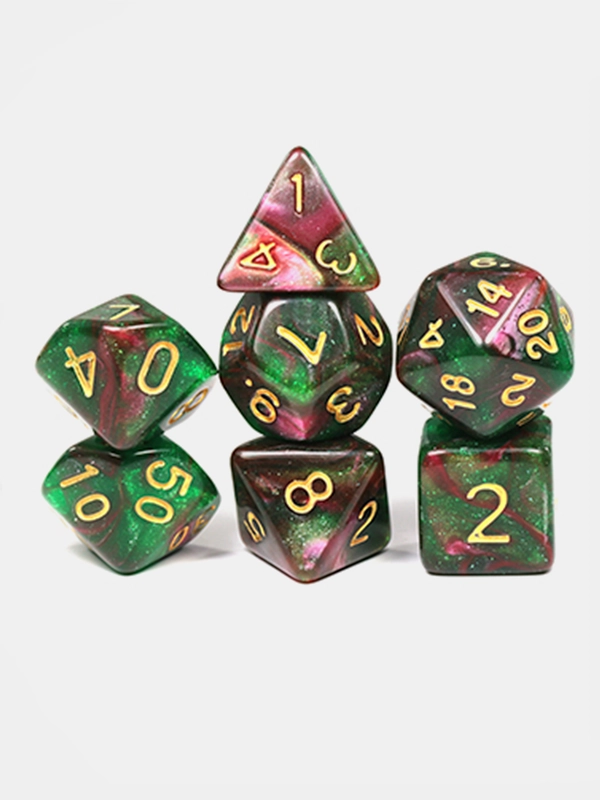 Дайсы-кубики "Галактика" для Dungeons and Dragons (ДнД), 7 штук