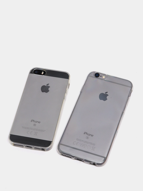Чехол для iPhone силиконовый тонкий прозрачный