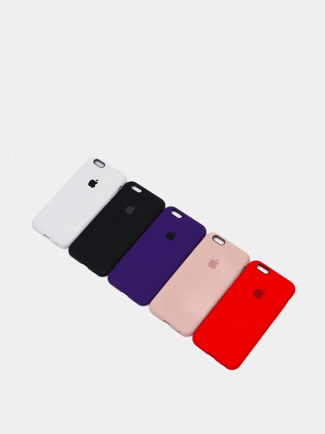 Белый cиликоновый кейс для iPhone 6, 6s, низ закрыт