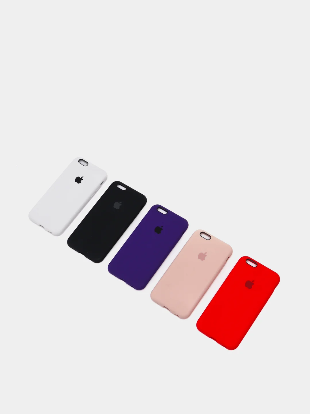 Белый cиликоновый кейс для iPhone 6, 6s, низ закрыт
