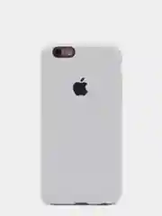 Белый cиликоновый кейс для iPhone 6, 6s, низ закрыт