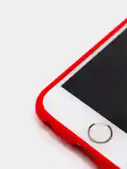 Белый cиликоновый кейс для iPhone 6, 6s, низ закрыт