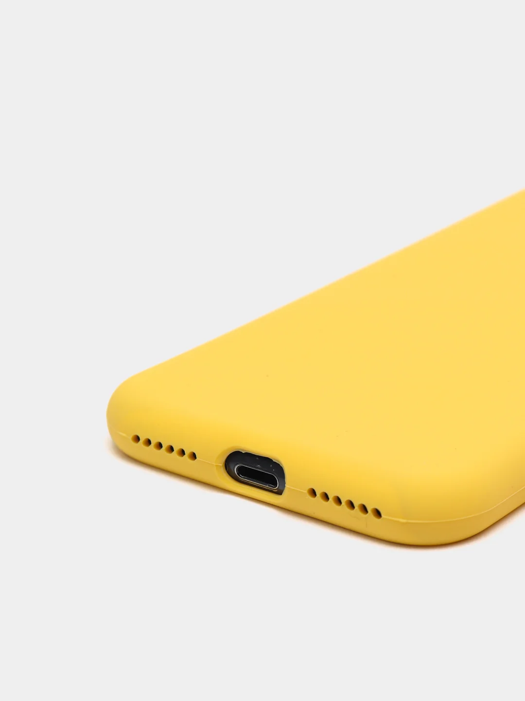Белый cиликоновый кейс для iPhone 6, 6s, низ закрыт