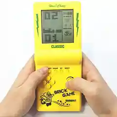 Желтый тетрис классический с большим экраном, электронная игра