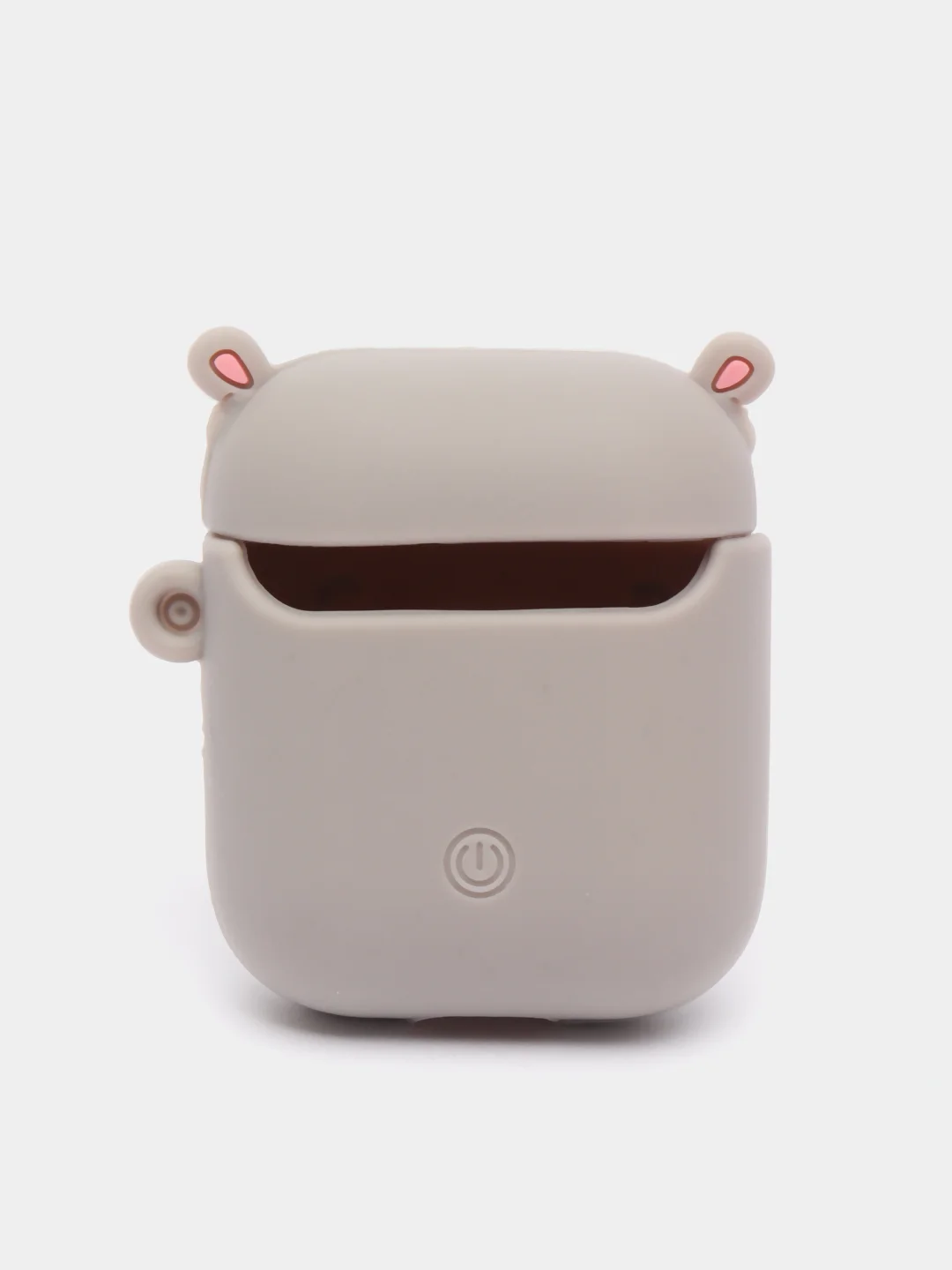 Светло-бежевый чехол для беспроводных наушников Apple AirPods 1 / 2, силиконовый