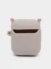 Светло-бежевый чехол для беспроводных наушников Apple AirPods 1 / 2, силиконовый