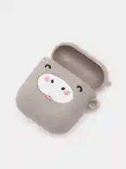 Светло-бежевый чехол для беспроводных наушников Apple AirPods 1 / 2, силиконовый