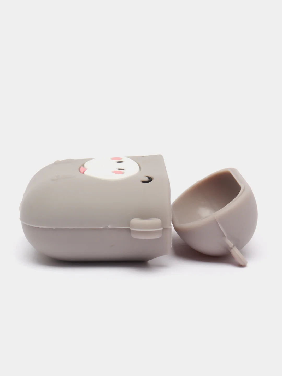 Светло-бежевый чехол для беспроводных наушников Apple AirPods 1 / 2, силиконовый