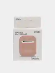 Бежевый чехол для Airpods 2, Airpods 1, силикон