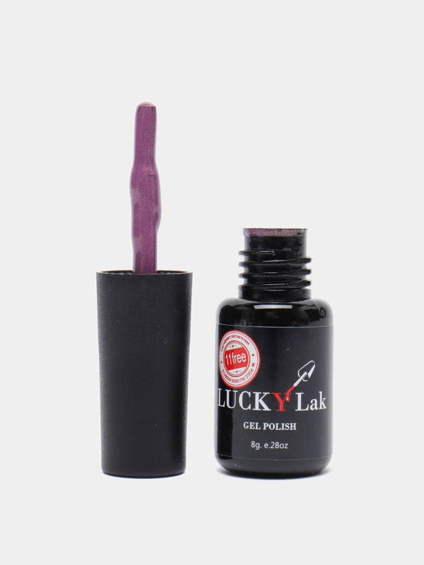 Гель лак для ногтей LuckyLak FL №039, 8g сиреневый с шиммером, для маникюра и педикюра