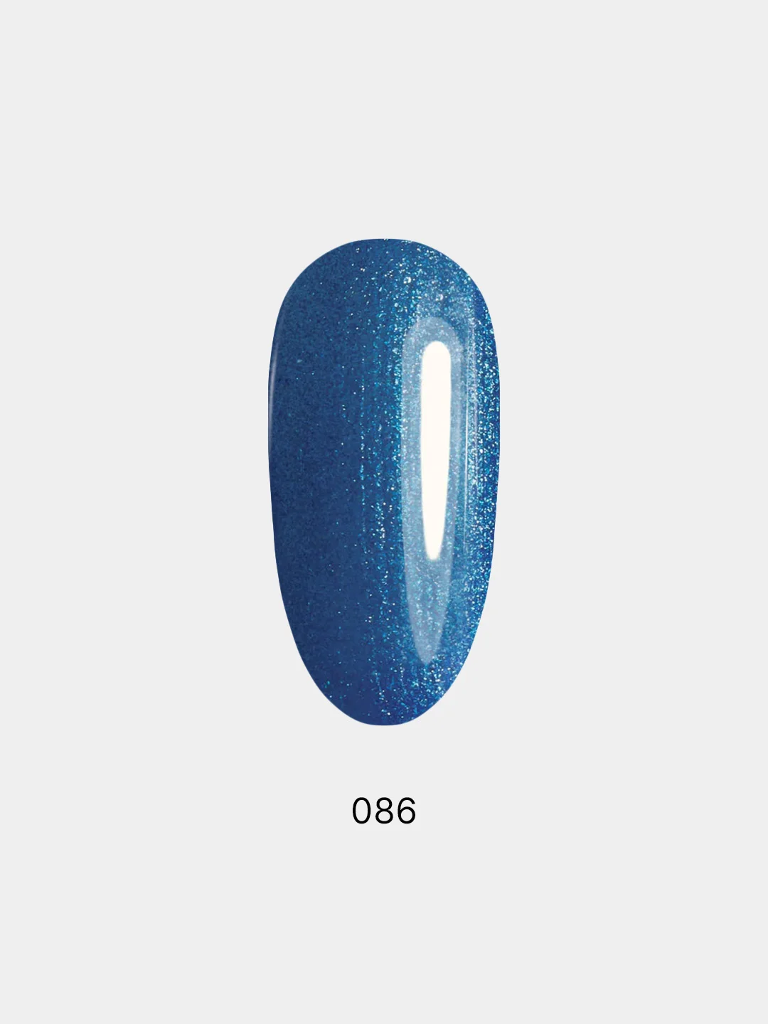 Гель лак для ногтей с шиммером, гель-лак LuckyLak FL №086, 8g синий для маникюра, педикюр