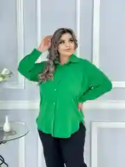 Лайм рубашка женская, большие размеры